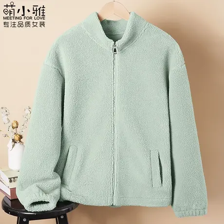 冬季外套女小个子开衫上衣超厚羊羔绒秋冬2023年新款加绒加厚女装商品大图