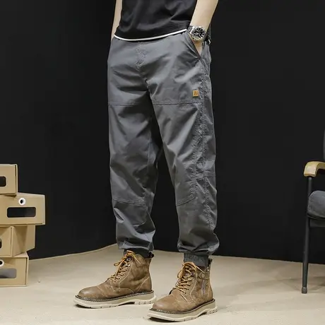 工装裤子男春秋百搭宽松大码男士潮牌休闲束脚男裤春季2024新款潮商品大图