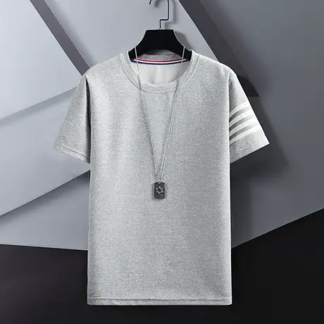 短袖T恤男夏装薄款上衣圆领打底衫潮流半袖夏季休闲男装潮流衣服图片
