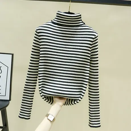 高领毛衣女秋冬新款2023爆款时尚洋气长袖加厚针织打底衫上衣内搭商品大图