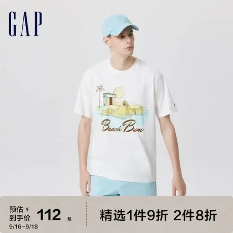 【辛普森一家】Gap男女装夏季款纯棉短袖714977运动T恤商品大图