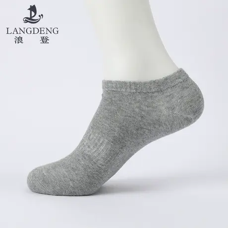 浪登袜子男士短袜夏季薄款透气吸汗中短筒弹力运动低帮浅口船袜商品大图