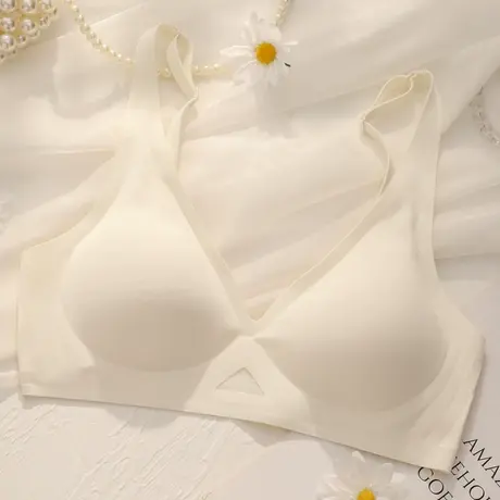 无痕内衣女小胸聚拢夏季薄款无钢圈收副乳防下垂美背运动文胸罩图片