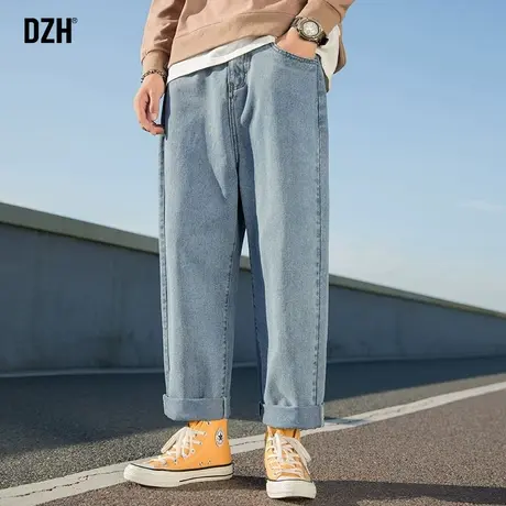 男生浅色牛仔裤男直筒宽松春夏款裤子2023新款休闲男裤牛子裤百搭商品大图