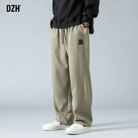 直筒裤垂感高级感男生裤子2023新款秋季运动裤男直筒宽松休闲长裤商品大图