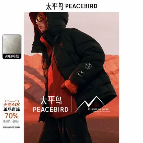 【设计师系列】太平鸟火山羽绒服防寒服冬新款户外保暖外套商品大图
