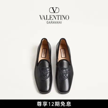 [早秋新品]华伦天奴VALENTINO男士 LES ALCOVETTES 小牛皮乐福鞋商品大图