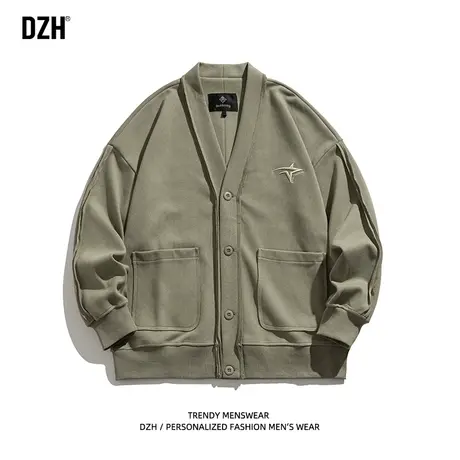 男生西装领外套男春秋款高级感痞帅男装2023新款刺绣夹克百搭上衣商品大图