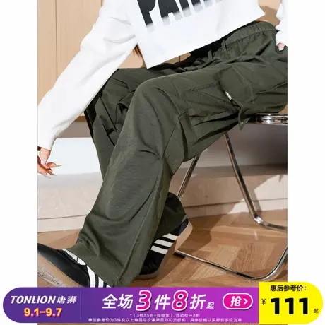 唐狮美式工装裤大口袋户外2025新款女初秋显瘦阔腿裤百搭休闲裤lj图片