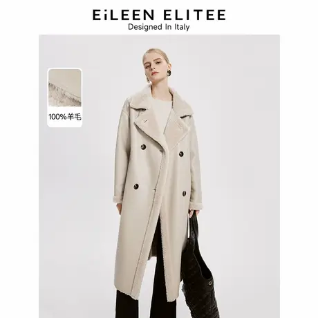 朗姿欧洲EiLEEN ELITEE法式复古羊毛大衣冬季新款气质中长款外套商品大图