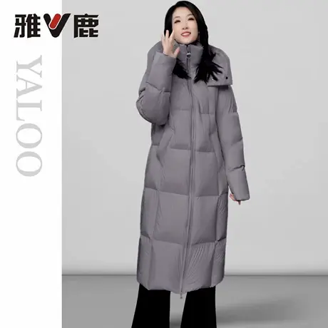 雅鹿25新款官方女士中长羽绒服新款冬季可拆帽加厚防寒保暖户外图片