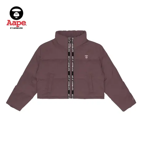 Aape旗舰店女装秋冬潮流LOGO字母织带拉链加厚夹克外套7575XXJ商品大图