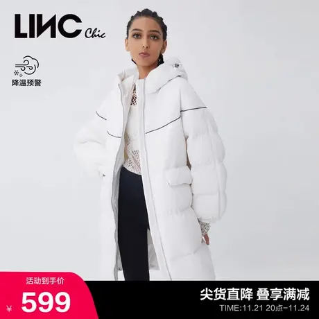 LINCCHIC金羽杰中长款羽绒服女款冬季羽绒服廓形面包服Y21606264商品大图