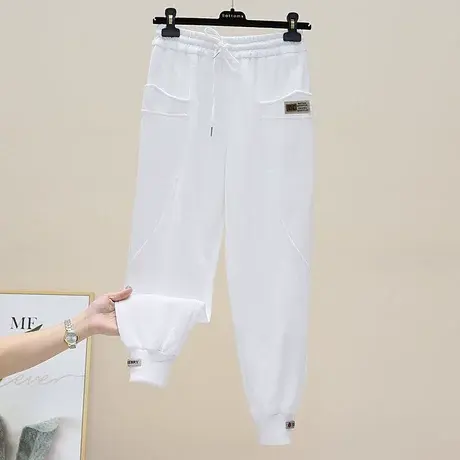 欧货2023春季新款哈伦裤女宽松束脚棉质卫裤显瘦小脚休闲裤萝卜裤商品大图