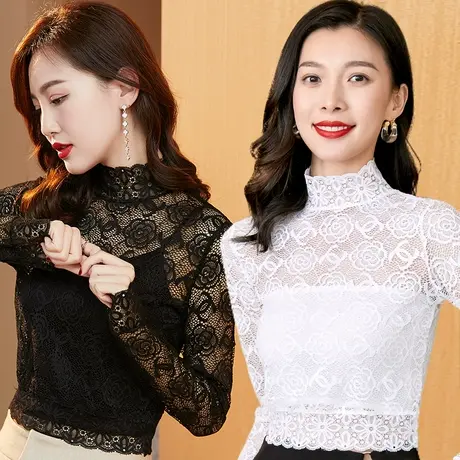 芙黛怡蕾丝假领子女套头女春秋款装饰内搭小衫多功能长袖洋气衬衣图片