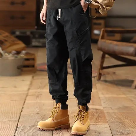 Modi Nick/摩帝尼克男士休闲裤男裤新款防风纯色阔腿裤休闲工装裤图片