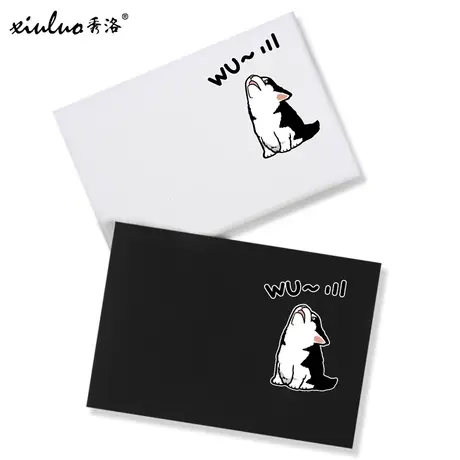 秀洛哈士奇狗狗狼嚎二哈图案短袖T恤男痛衣新款治愈情侣装打底衫商品大图