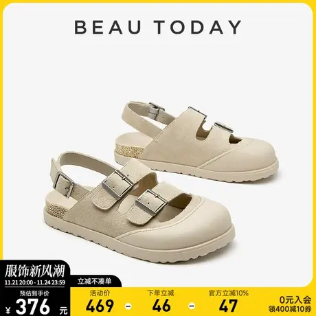 BeauToday包头凉鞋女勃肯鞋2024春季新款BT时装凉鞋沙滩单鞋女鞋商品大图