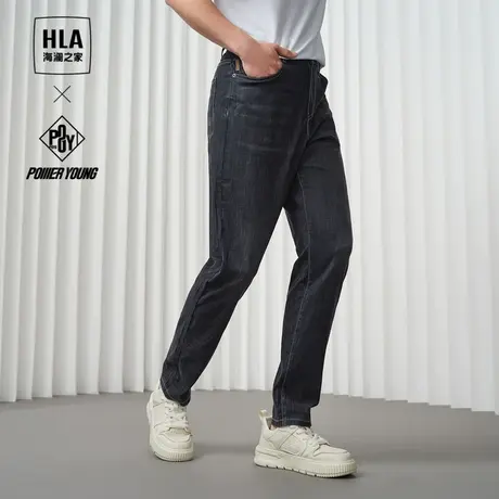 HLA/海澜之家POWER YOUNG系列牛仔裤24春夏新款五袋款裤子男图片