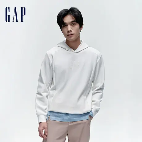 Gap男女装春季2024新款潮流华夫格连帽卫衣百搭时尚情侣装889273商品大图