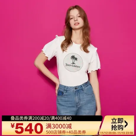 Juicy Couture橘滋23女装新款甜美假日印花短袖T恤商品大图