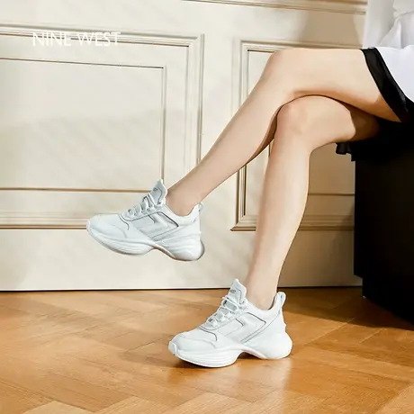 Nine West/玖熙老爹鞋女2025夏季新款漂浮大底圆头显瘦运动休闲鞋图片