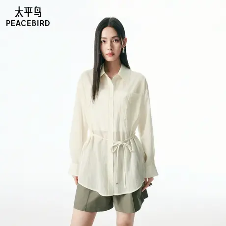 【商场同款】太平鸟25秋季新款一手长解构设计长袖衬衫A3CAF3P19图片