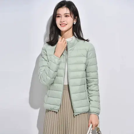 雅鹿反季特价新款羽绒服女轻薄短款韩版上衣修身时尚大码保暖外套图片