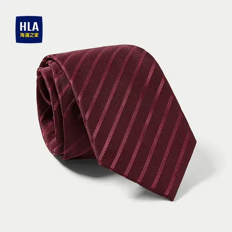 HLA/海澜之家箭头型领带25新款商务休闲质感时尚条纹拉链款领带男商品大图