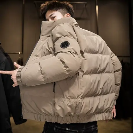 冬季外套男士棉衣潮流帅气棉袄男冬装加厚面包服青少年羽绒棉服男图片