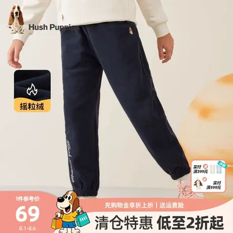 暇步士童装女童摇粒绒裤子春秋装新款儿童保暖裤运动厚长裤潮商品大图