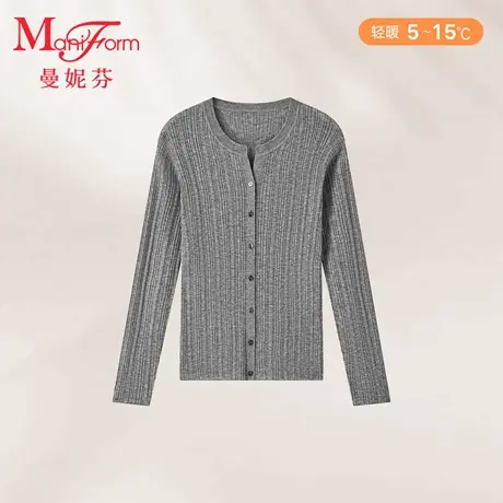 曼妮芬V领长袖针织衫20210635商品大图
