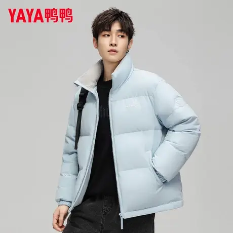 鸭鸭羽绒服男2025冬季新款时尚休闲加厚立领短款面包服保暖外套Y商品大图