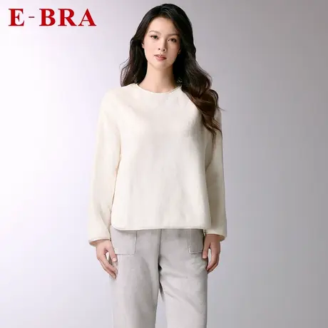 安莉芳官方奥莱E-BRA秋冬厚款暖衣暖裤珊瑚绒家居服睡衣套装女商品大图
