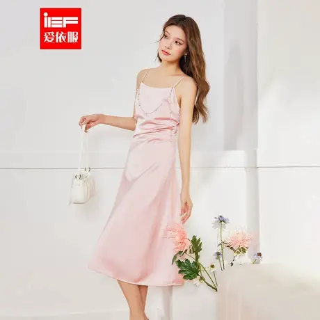 IEF/爱依服2025夏季新款法式名媛淑女气质感设计感性感吊带长裙图片