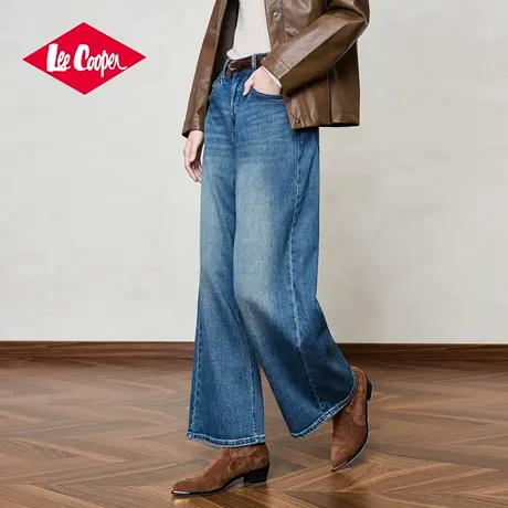 Lee Cooper/李库珀 2025年秋季宽松直通阔腿女士时尚休闲牛仔裤商品大图