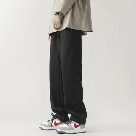 运动裤子男款重磅直筒宽松阔腿长裤春秋季卫裤垂感美式高街休闲裤商品大图