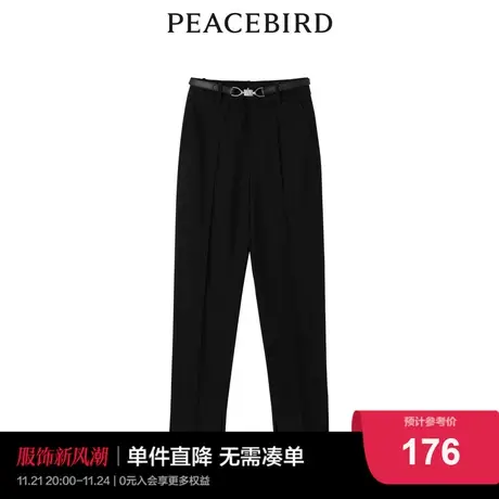 太平鸟2023年秋季新款学院风小直筒裤A4GBC3220图片