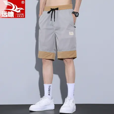 男士休闲短裤男夏季冰丝薄款外穿速干宽松篮球裤子运动裤衩五分裤商品大图