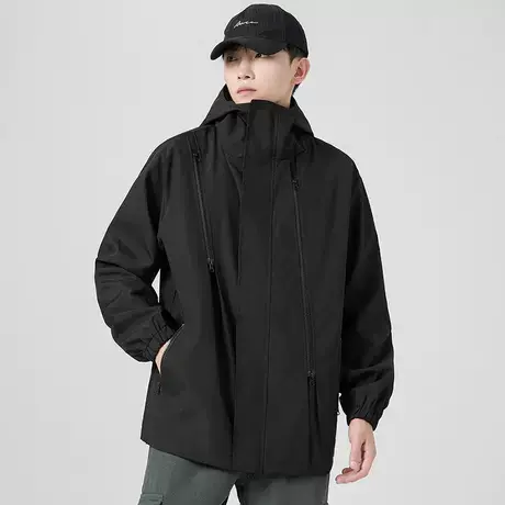 冲锋衣男士2023春秋季新款防风防水桑延登山服潮流美式夹克户外套商品大图