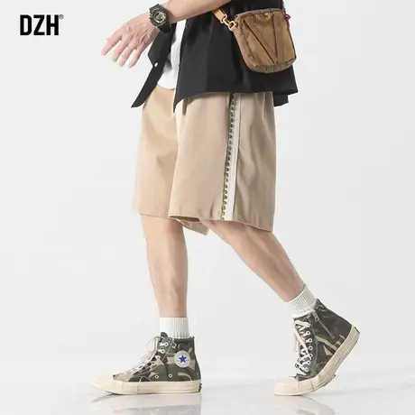 男生卡其色篮球短裤男潮牌运动五分裤2023新款潮流夏季宽松大裤衩商品大图