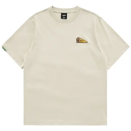 VIP夏季刺绣短袖T恤男宽松半袖体恤美式复古纯棉打底衫情侣装上衣商品大图