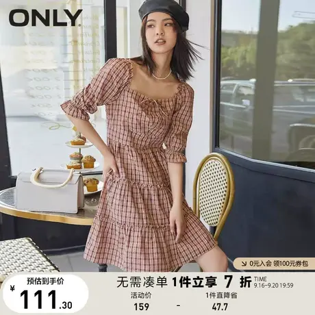 ONLY奥莱夏季泡泡袖蛋糕裙连衣裙女图片