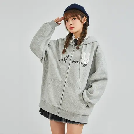 唐狮百搭针织外套女新款春秋韩版宽松短款上衣休闲开衫卫衣Q图片