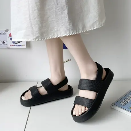 百搭休闲凉拖鞋女夏室内孕妇防滑软底eva厚底踩屎感沙滩罗马凉鞋商品大图