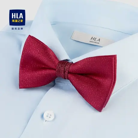 HLA/海澜之家宴会款领结2023新品喜庆婚宴质感含桑蚕丝红色系男商品大图