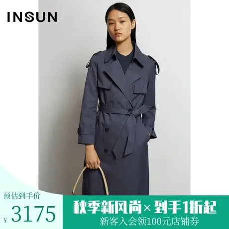 恩裳秋季商场同款都市摩登气质商务通勤中长款风衣外套女图片