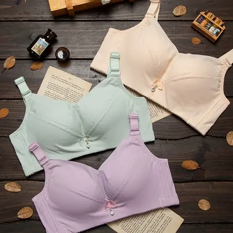 内衣女小胸聚拢上托收副乳性感加厚款不空杯平胸无钢圈文胸罩商品大图