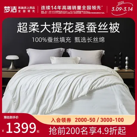 【主播推荐】梦洁100%桑蚕丝子母二合一被春秋被冬被被芯被子图片