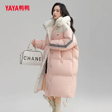 鸭鸭羽绒服女2023年秋季新品韩版加厚潮流长款保暖羽绒外套图片